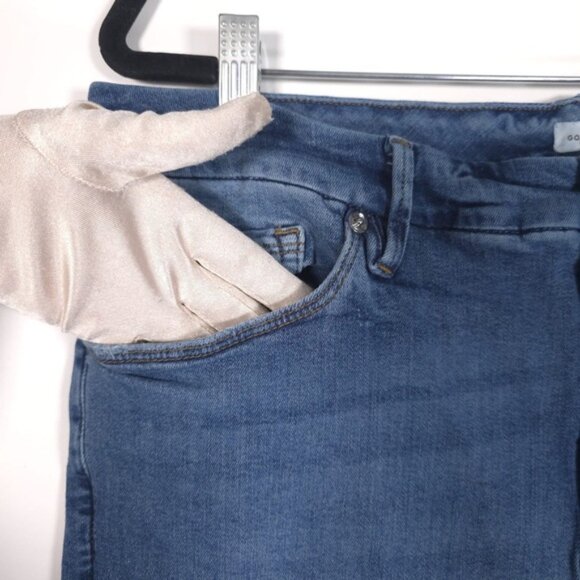 GOOD AMERICAN Women’s Jeans Distressed High Rise Blue 752 GLC873TINA Size 18 - Picture 10 of 14